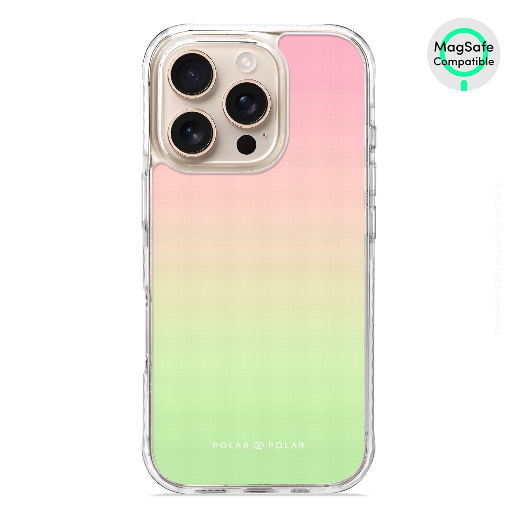 西瓜冰粉彩 - iPhone 16 Pro 透明邊防摔 MagSafe 手機殼
