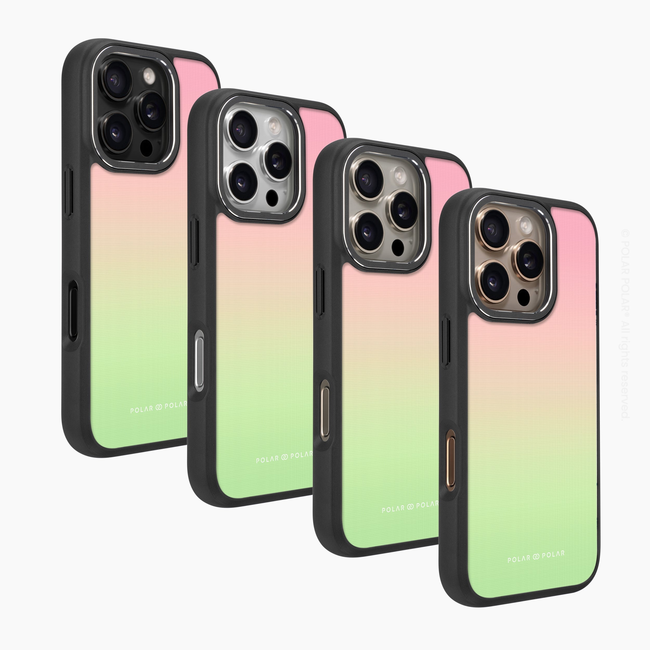 Watermelon Pastel - iPhone 16 Pro Frosted Black Bumper MagSafe Case