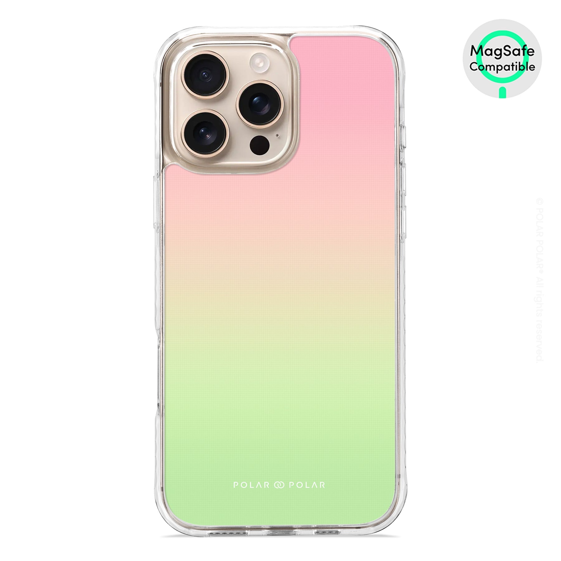 Watermelon Pastel - iPhone 16 Pro Max Clear Bumper MagSafe Case