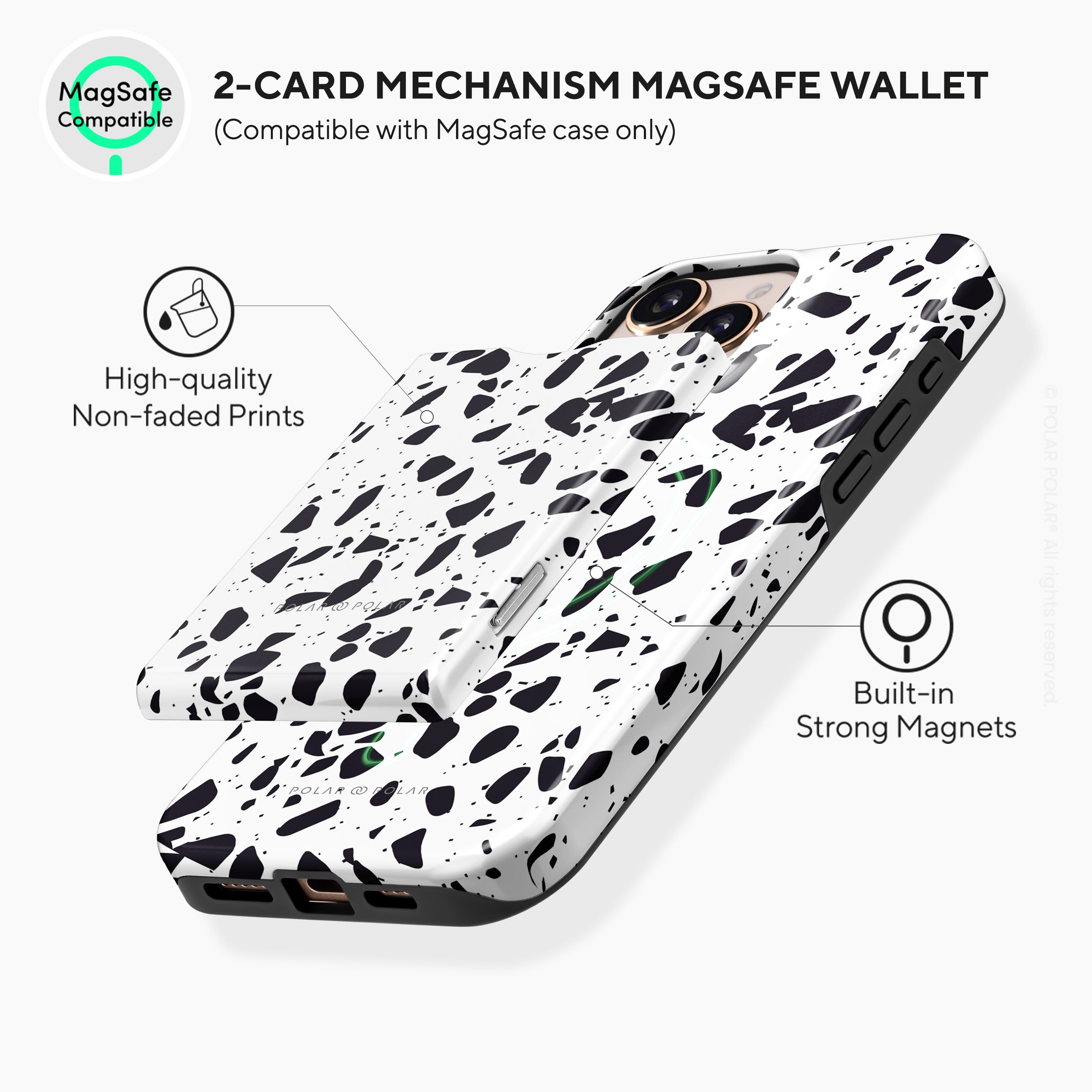White Rocky Road Terrazzo MagSafe Wallet