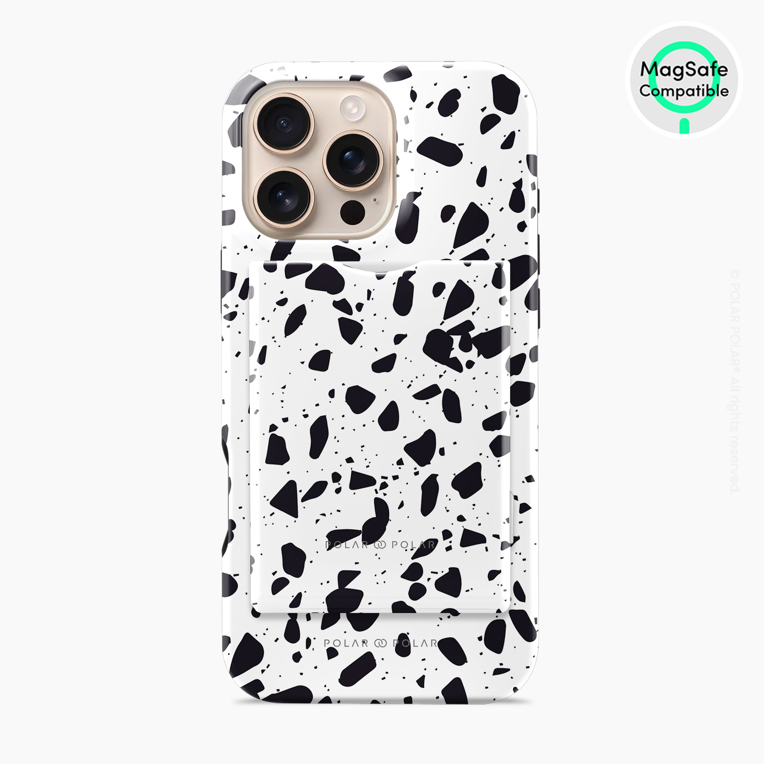White Rocky Road Terrazzo MagSafe Wallet
