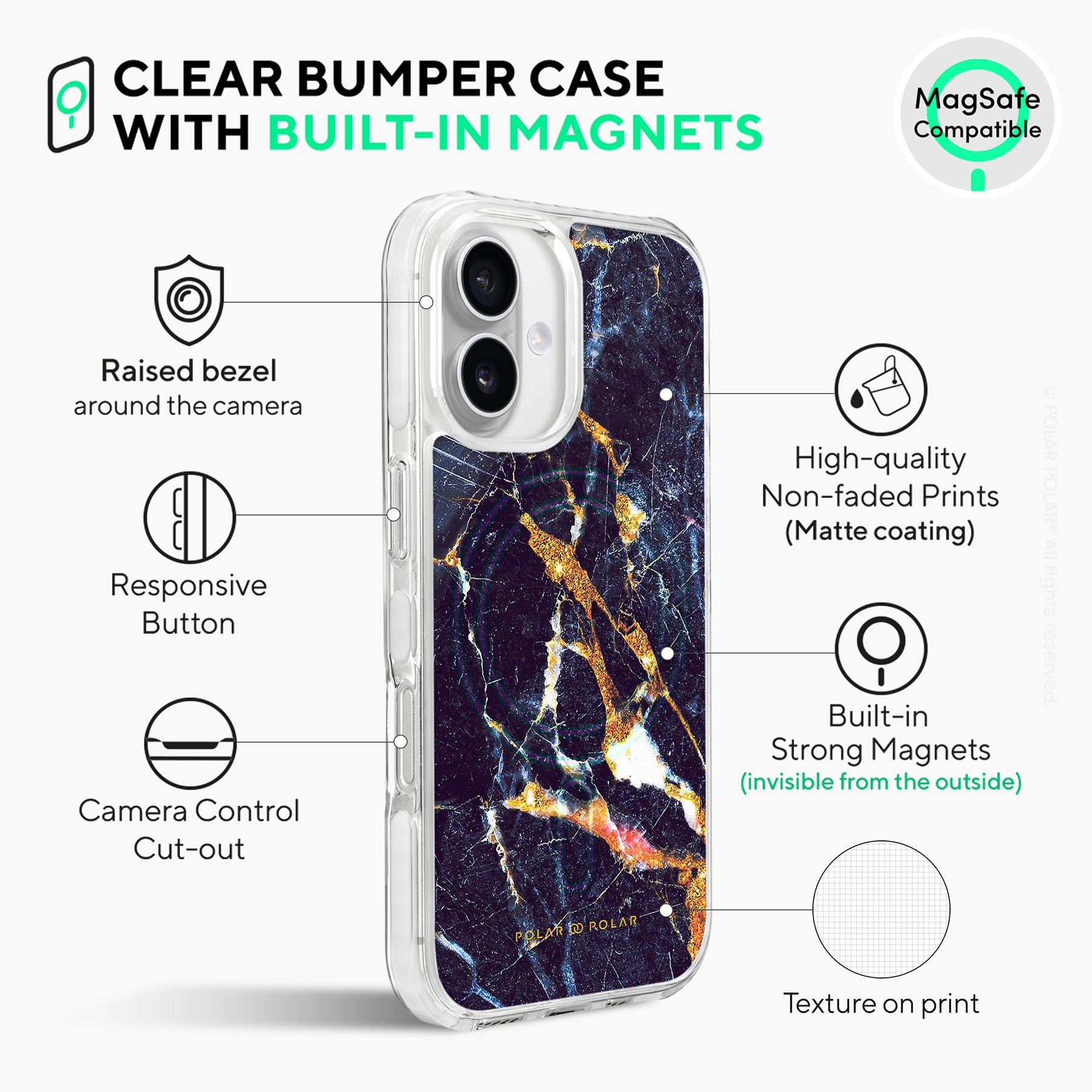 Winter Forest - iPhone 16 Plus Clear Bumper MagSafe Case