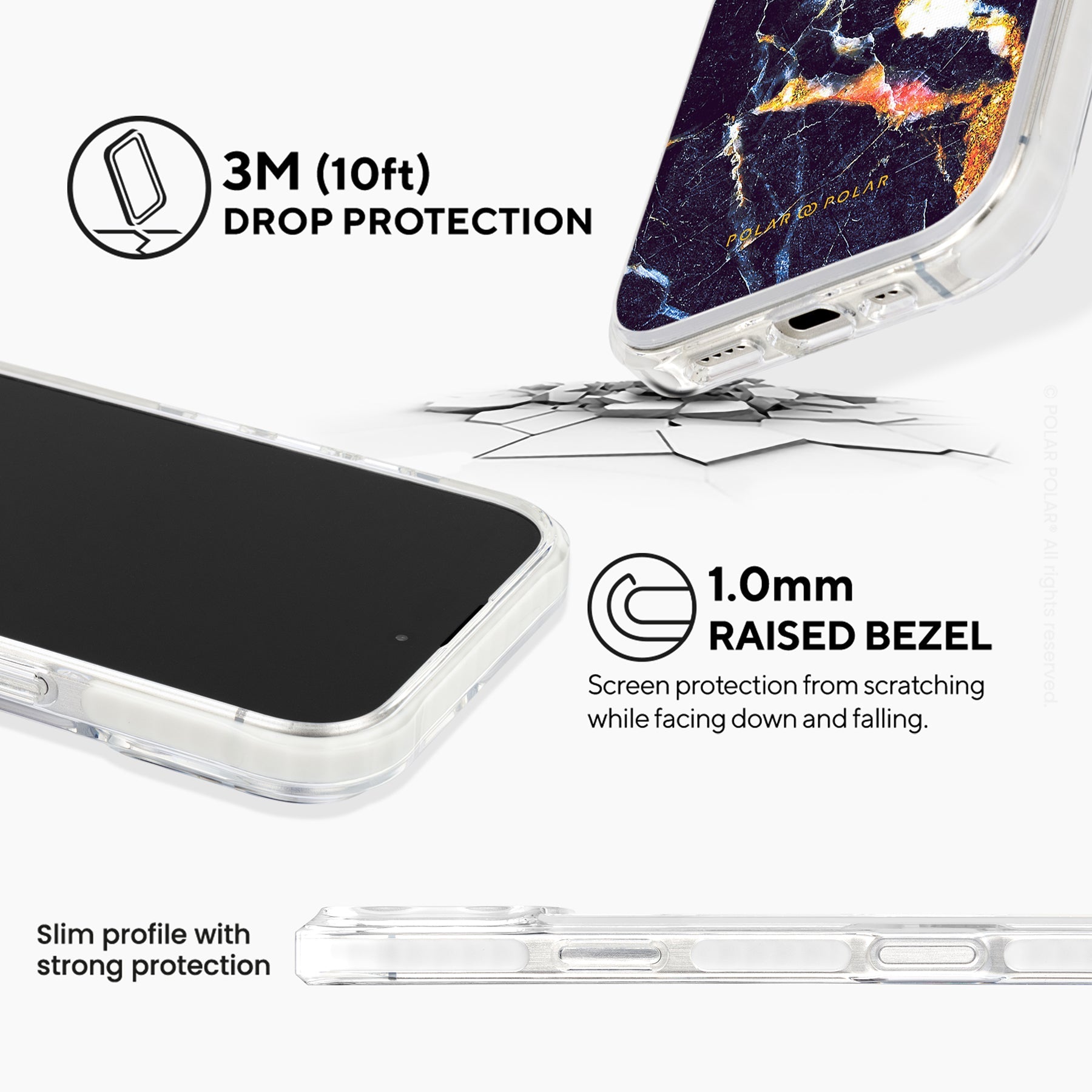 冬之森林石紋 - iPhone 16 Pro 透明邊防摔 MagSafe 手機殼