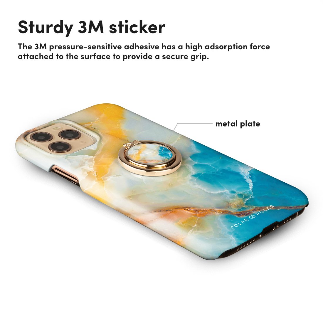 Aqua Sunlight Adhesive Phone Ring Holder