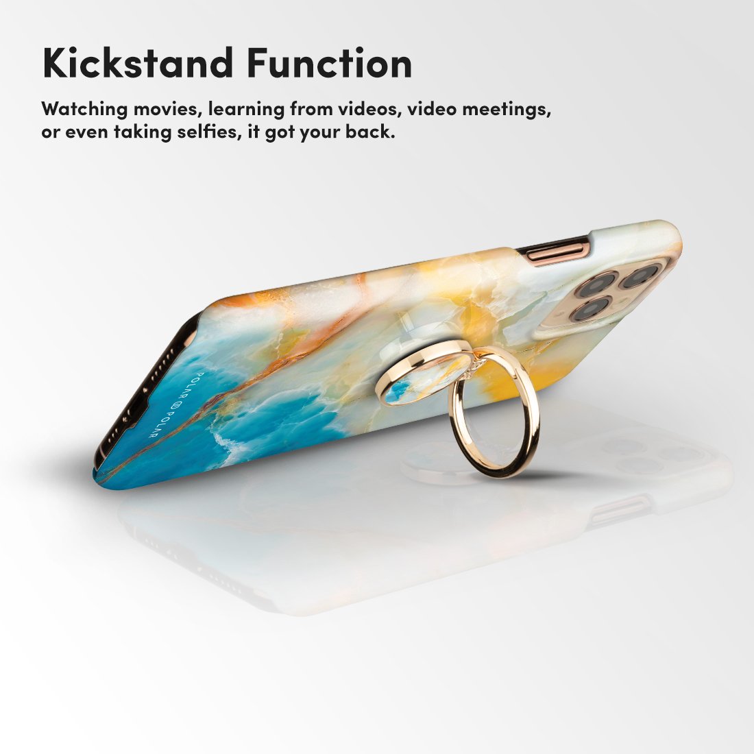 Aqua Sunlight Adhesive Phone Ring Holder