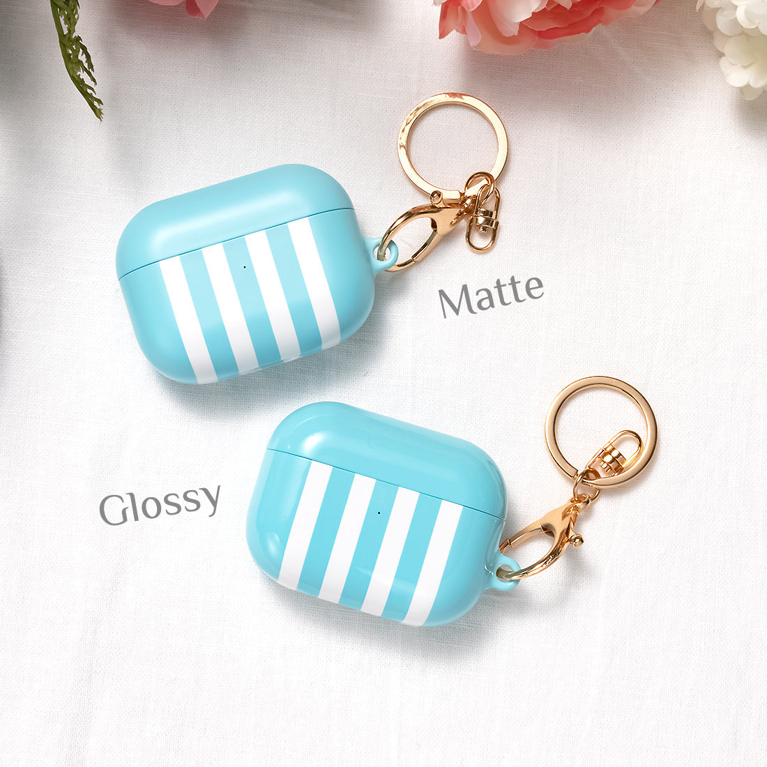 Baby Blue Stripe | Custom AirPods 3 Case