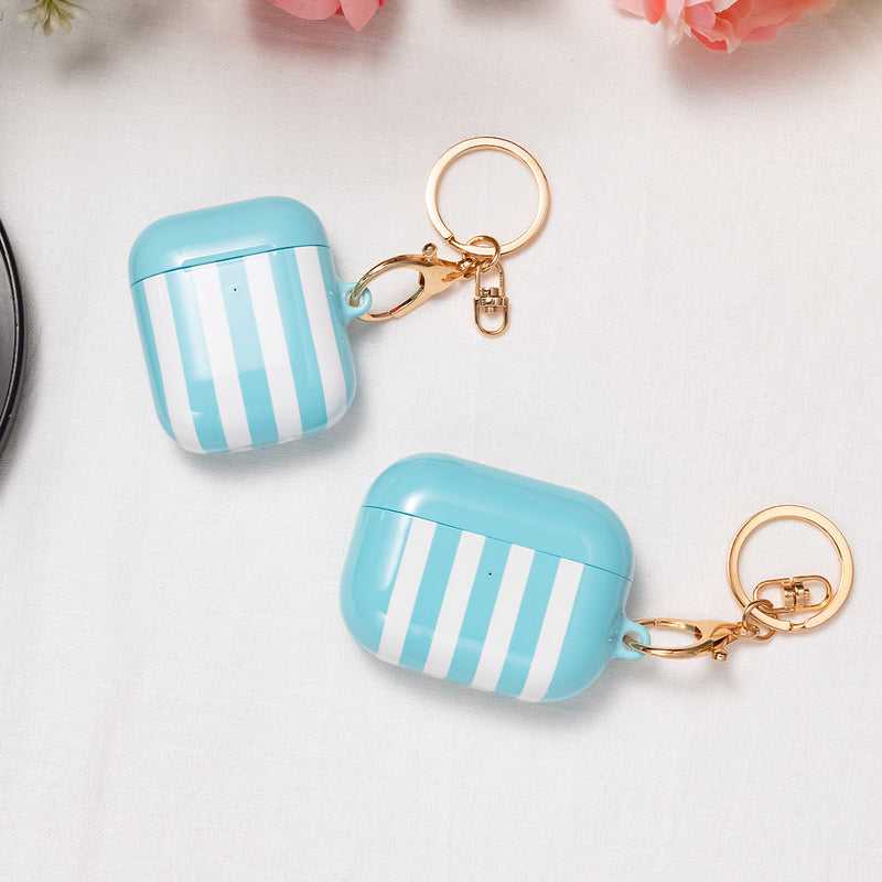 淡藍色直紋 | 客製化 AirPods 3 保護殼