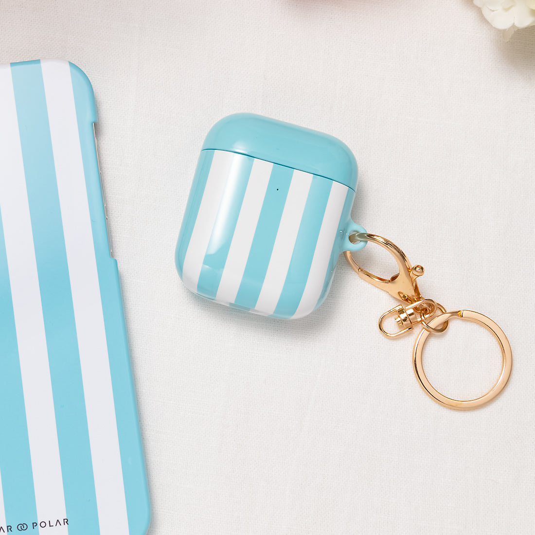 Baby Blue Stripe | Custom AirPods Case