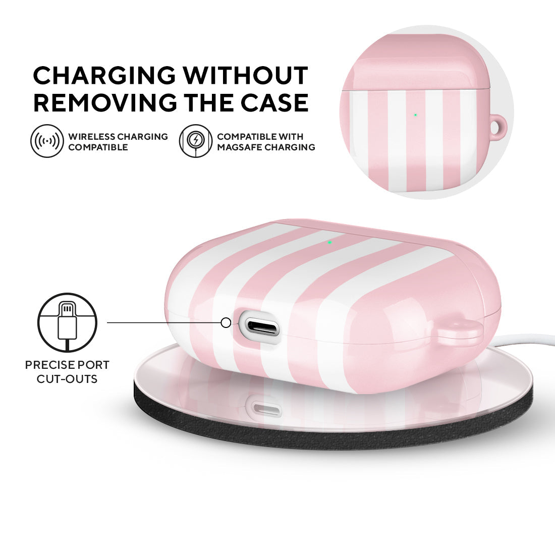 Baby Pink Stripe | AirPods 3 Case