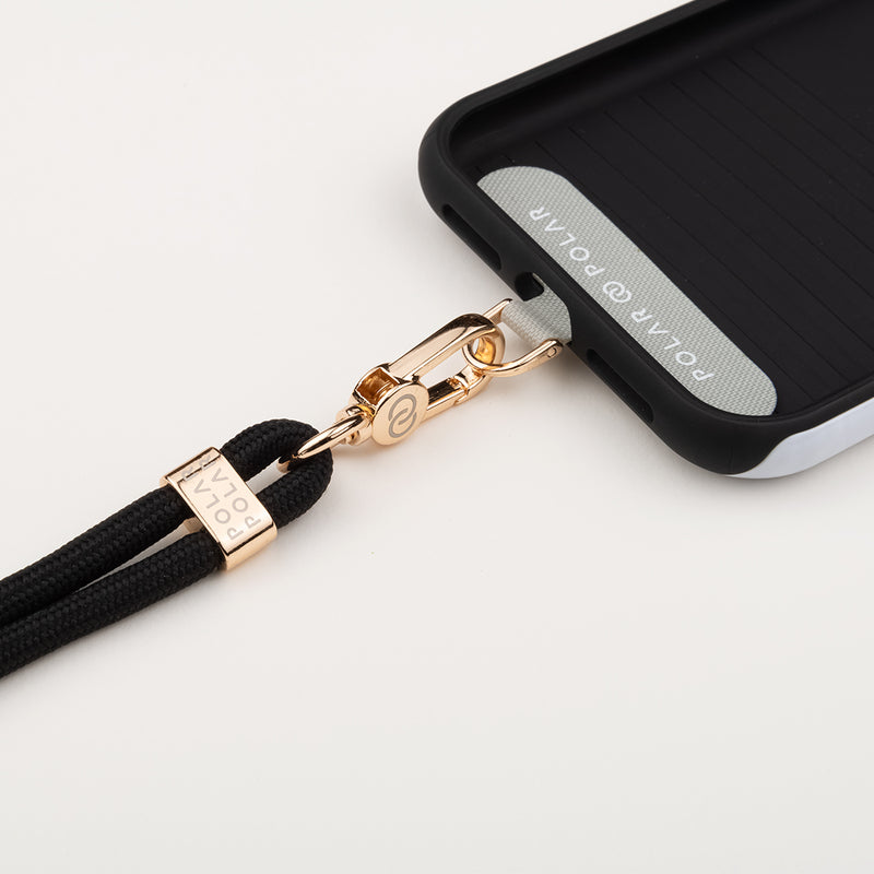 Classic Black Crossbody Phone Strap with Card – POLAR POLAR