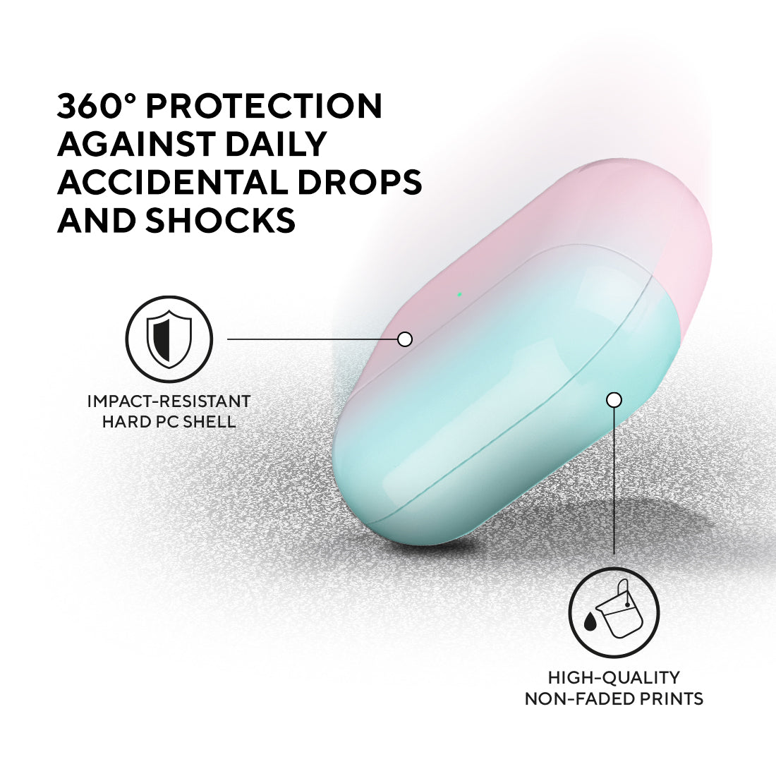 藍粉紅粉彩 | 客製化 AirPods 3 保護殼