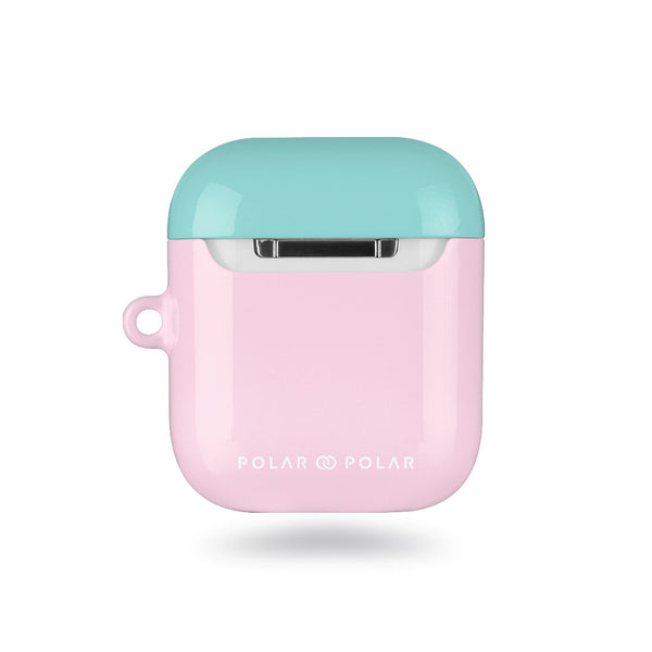 藍粉紅粉彩 客製化 AirPods 保護殼