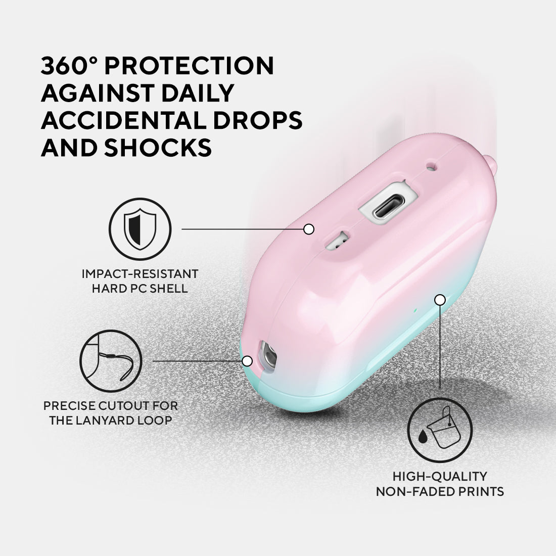 藍粉紅粉彩 | 客製化 AirPods Pro 2 耳機保護套