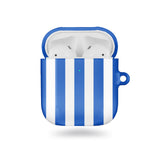 藍色直紋 AirPods 客製化保護殼