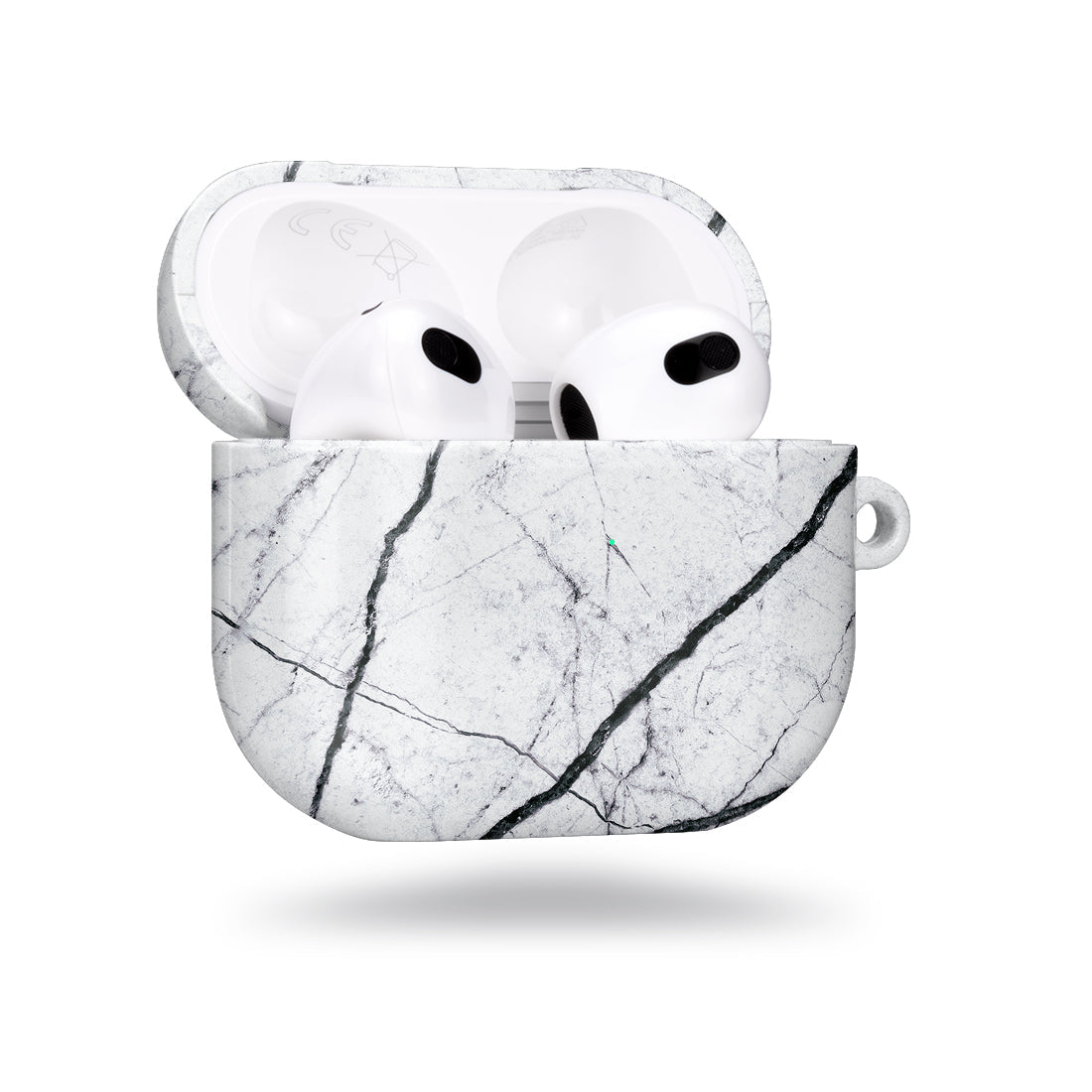 經典白色雲石紋 | 客製化 AirPods 3 保護殼