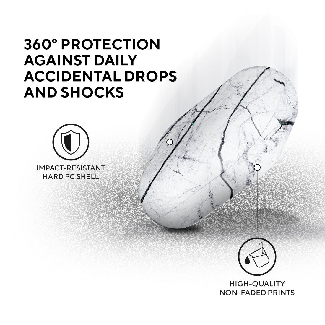 經典白色雲石紋 | AirPods 3 保護殼