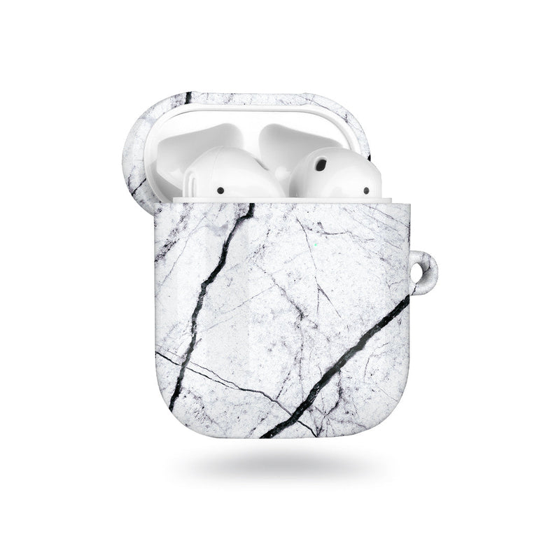 經典白色雲石紋 AirPods 保護殼