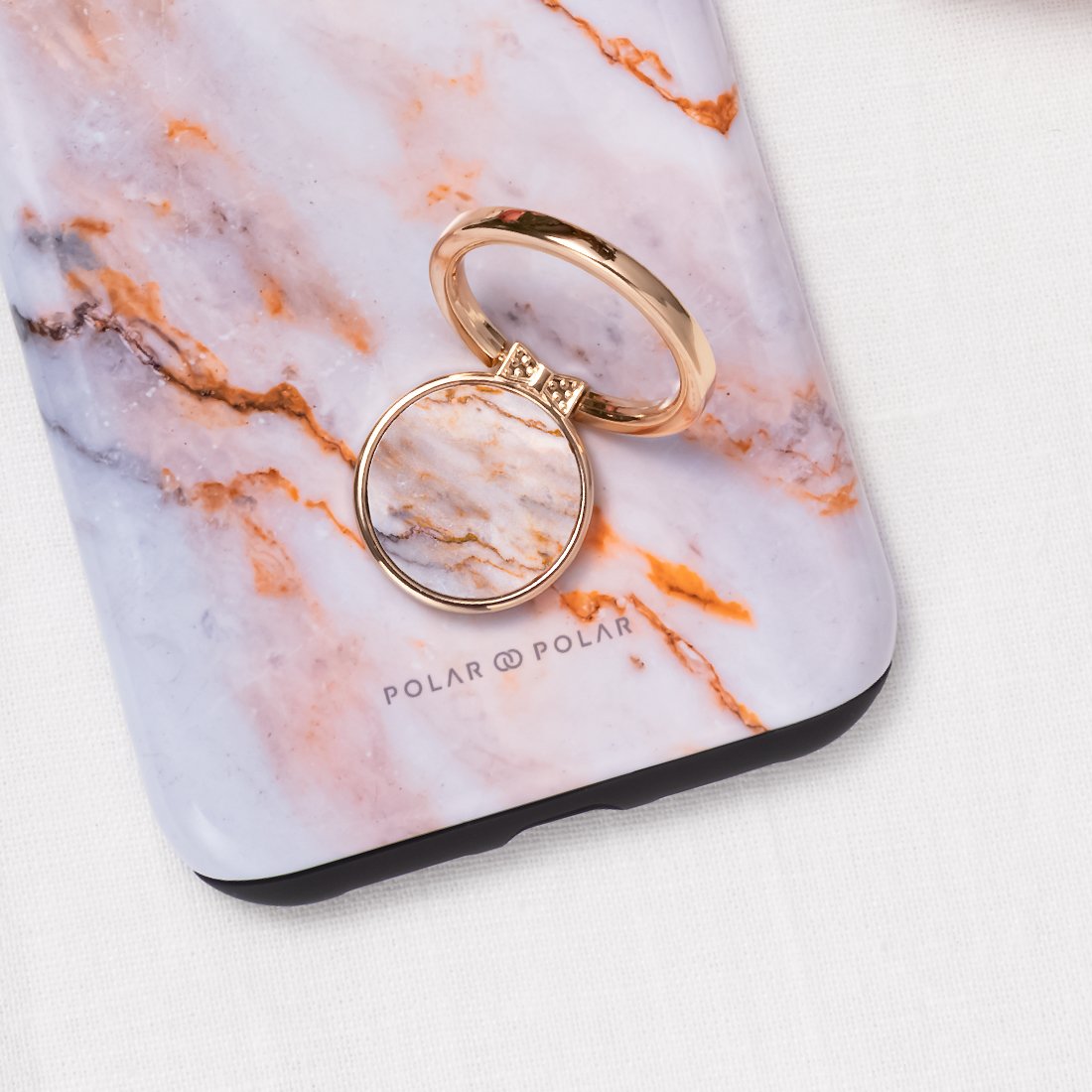 Coffee Cream Adhesive Phone Ring Holder