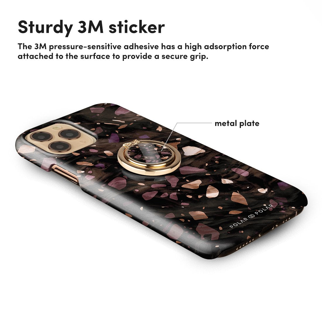 Eminence Terrazzo Gem Adhesive Phone Ring Holder