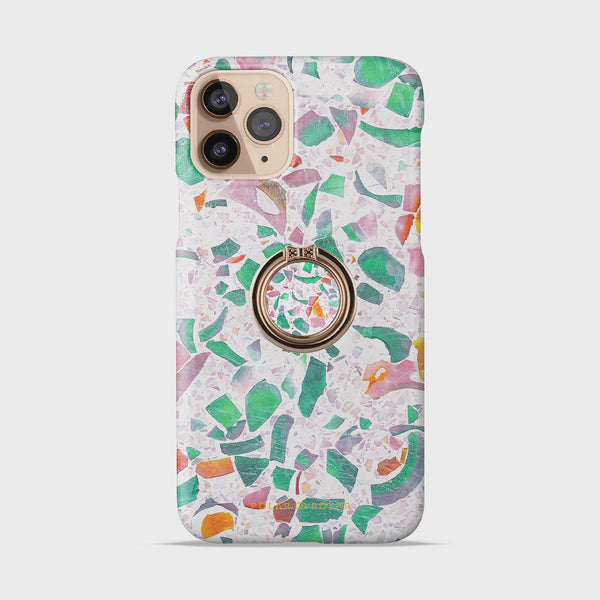Terrazzo Lake Blue | Custom Phone Ring Holder