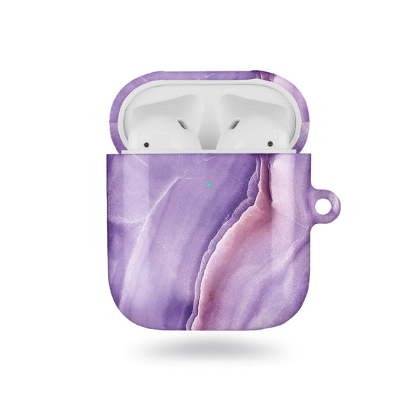 法國浪漫紫羅蘭色 客製化 AirPods 耳機保護套