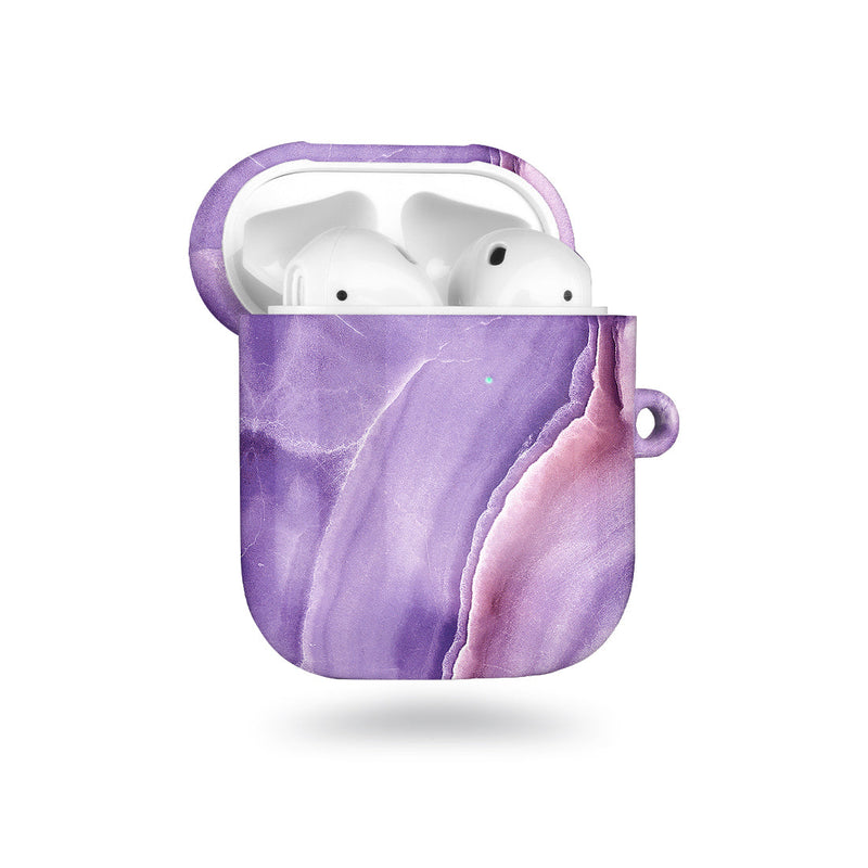 法國浪漫紫羅蘭色 客製化 AirPods 耳機保護套
