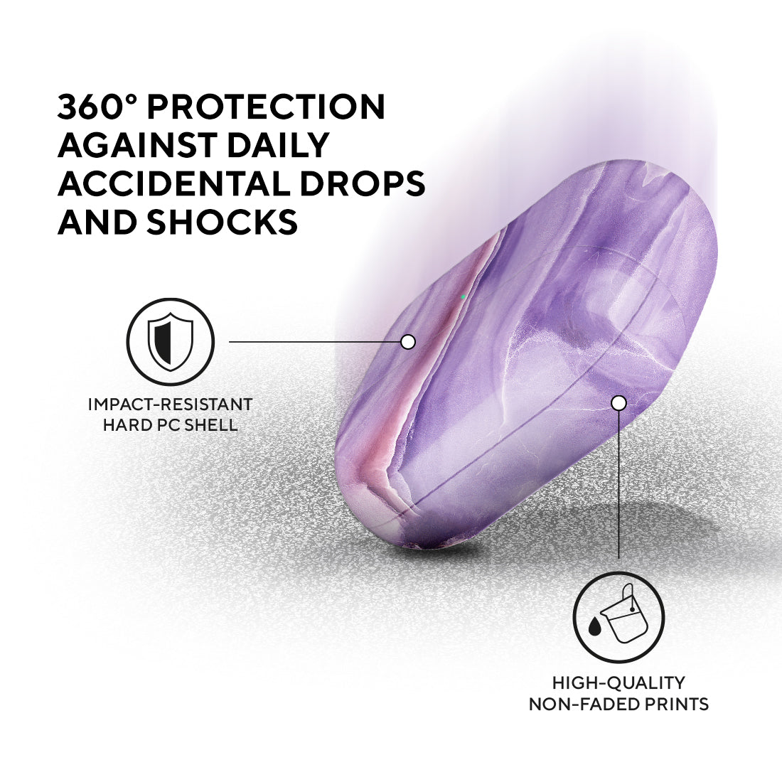 法國浪漫紫羅蘭色 客製化 AirPods Pro 保護殼