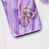 法國浪漫紫羅蘭色 客製化 手機扣環支架