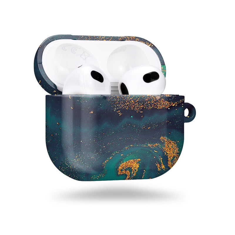 午夜綠流沙紋 | 客製化 AirPods 3 保護殼