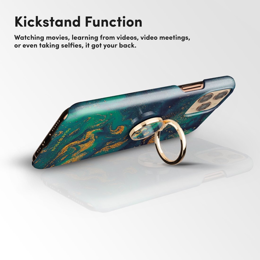 Green Night Quicksand | Custom Phone Ring Holder  (Non-MagSafe)
