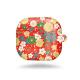 日系橙紅花紋 | 客製化 AirPods 3 保護殼
