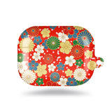 日系橙紅花紋 AirPods Pro 保護殼
