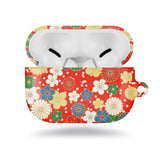 日系橙紅花紋 AirPods Pro 保護殼