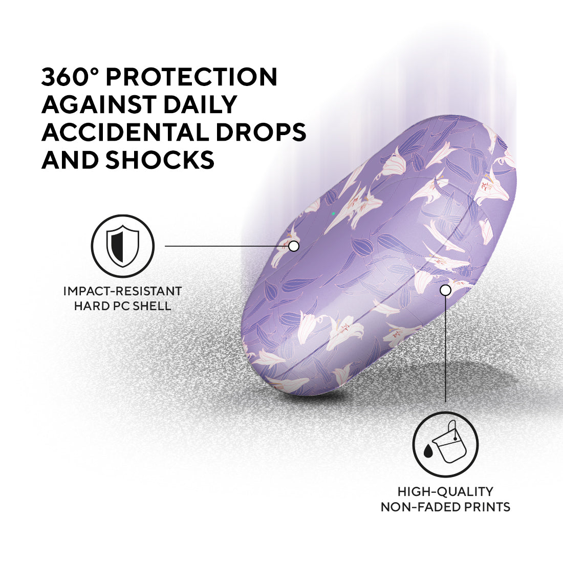 薰衣紫百合 | 客製化 AirPods 3 保護殼