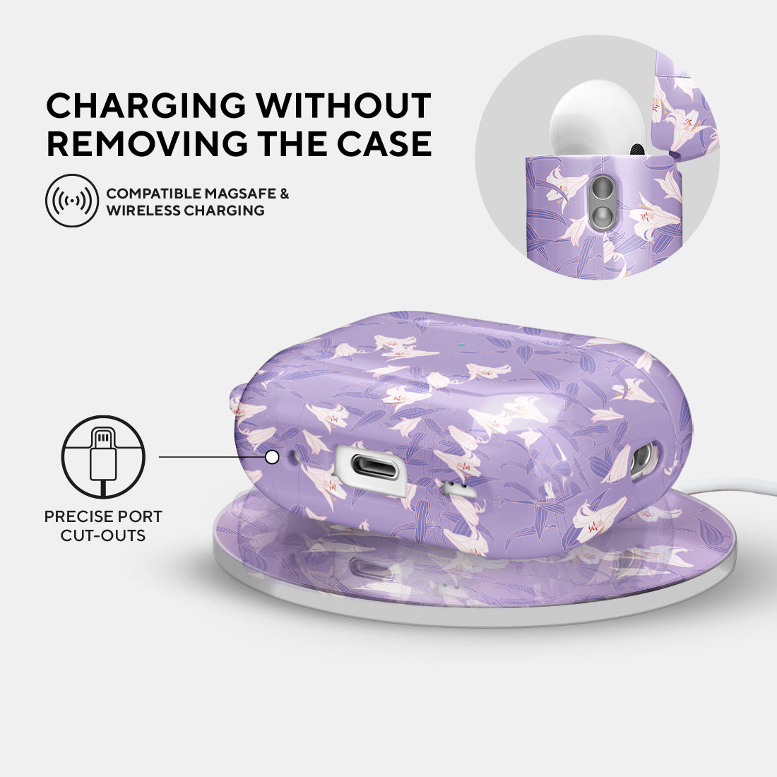 Lavender Lily | AirPods Pro 2 Case