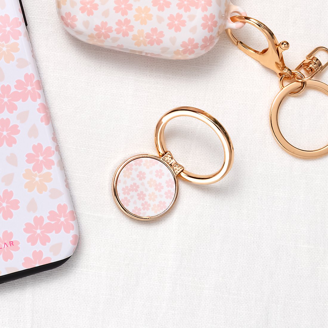 Light Pink Sakura Adhesive Phone Ring Holder