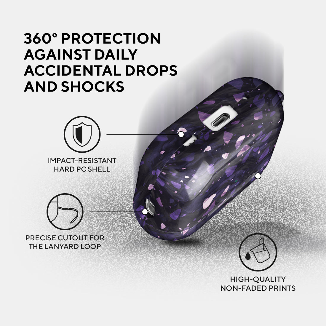 Lilac Terrazzo Gem | AirPods Pro 2 Case