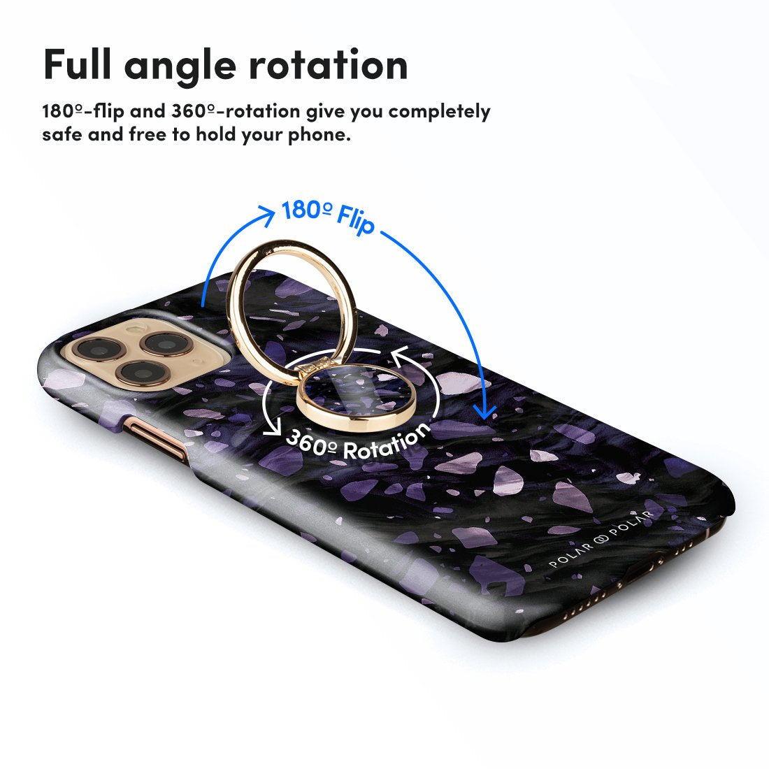 Lilac Terrazzo Gem Adhesive Phone Ring Holder