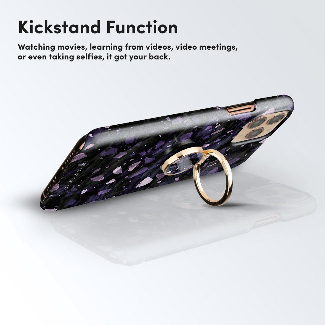 Lilac Terrazzo Gem Adhesive Phone Ring Holder
