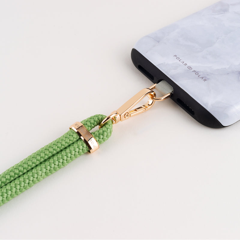 Lime Crossbody Phone Strap with Card