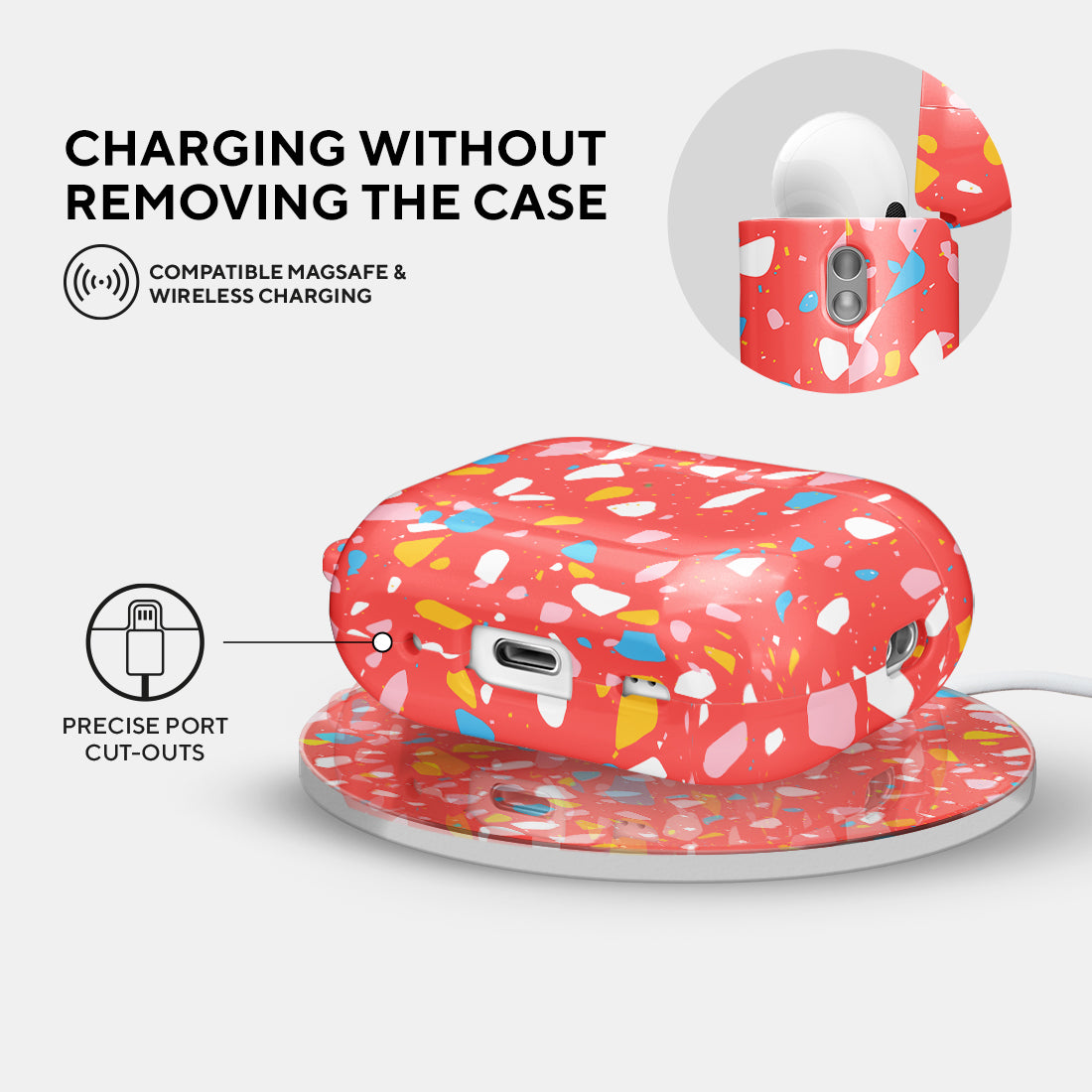 Living Coral Terrazzo | AirPods Pro 2 Case