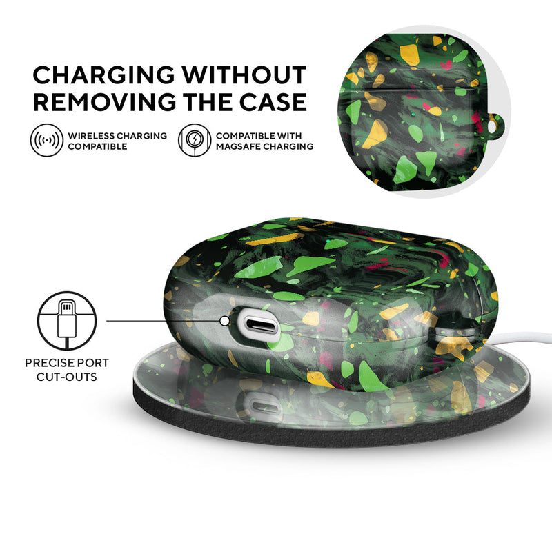 Malachite Terrazzo Gem | AirPods 3 Case