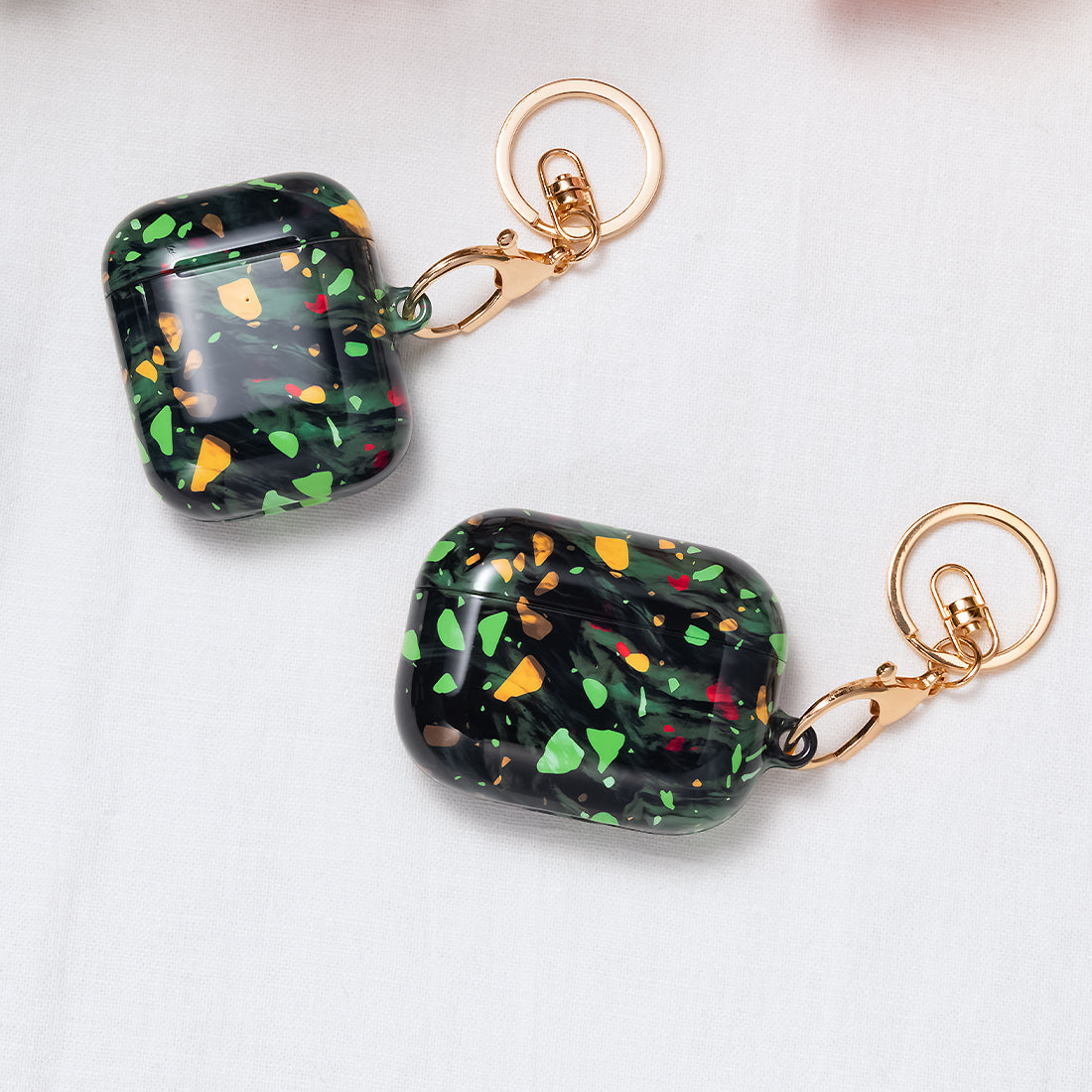 Malachite Terrazzo Gem | Custom AirPods 3 Case