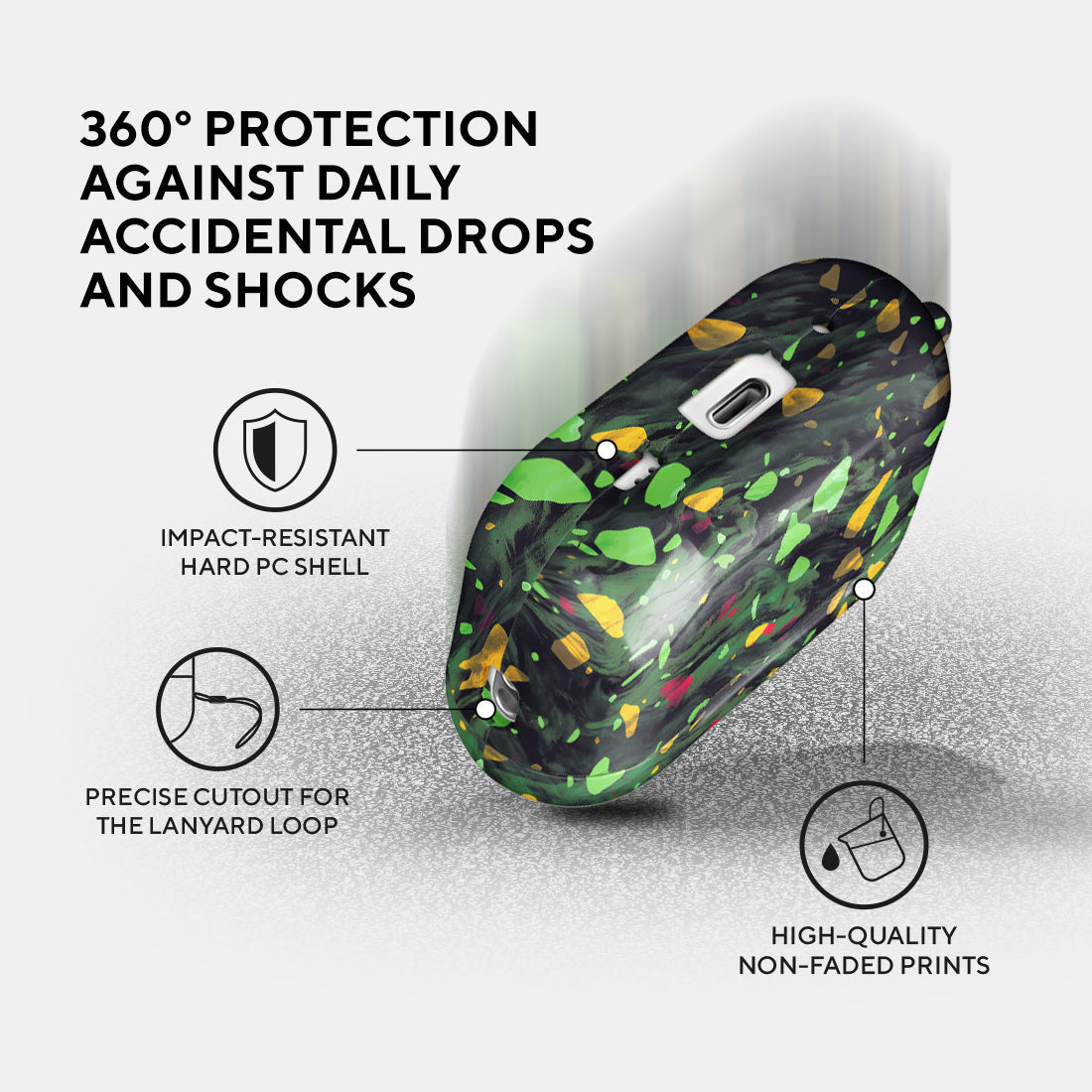孔雀石綠水磨石 | 客製化 AirPods Pro 2 耳機保護套