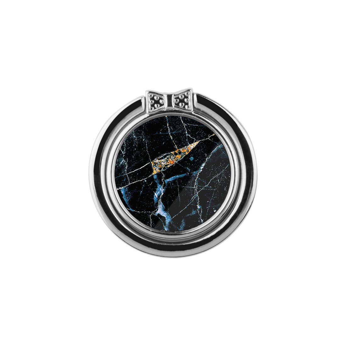 Midnight Marble Adhesive Phone Ring Holder