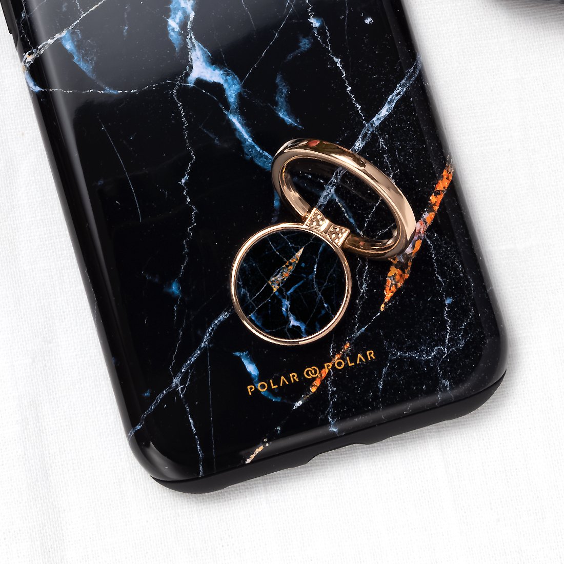 Midnight Marble | Custom Phone Ring Holder  (Non-MagSafe)