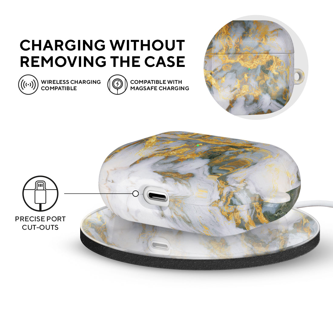 Mist Marble | Custom AirPods 3 Case