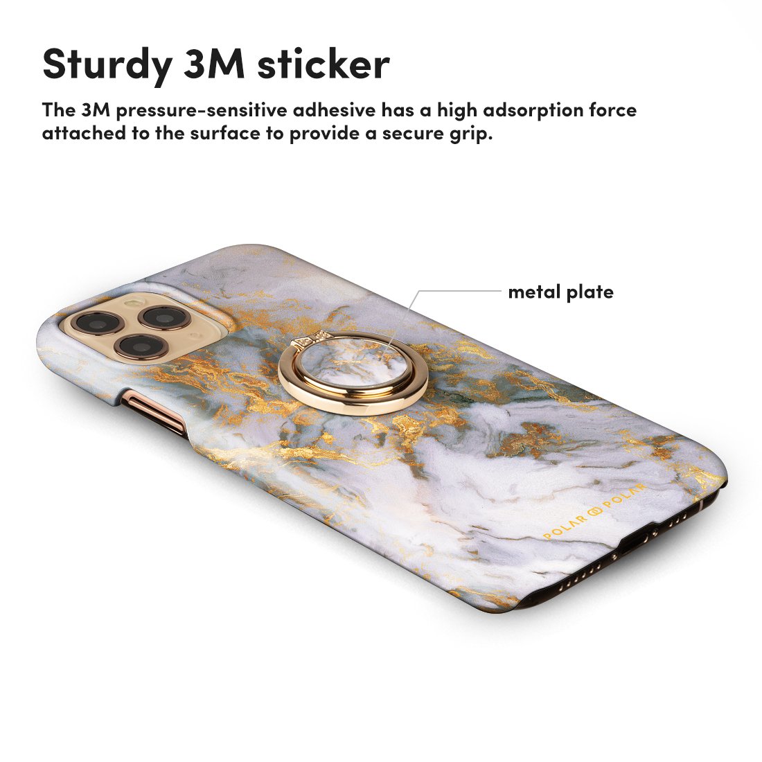 Mist Marble | Custom Phone Ring Holder  (Non-MagSafe)