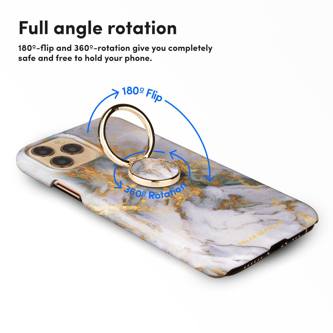 大理石霧紋 客製化 手機扣環支架（非磁吸）