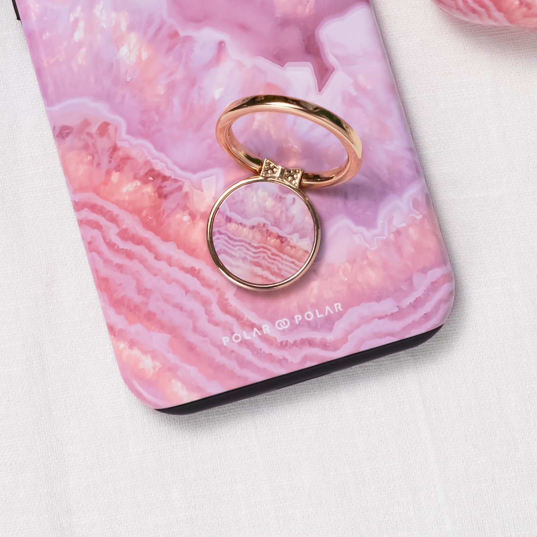 Misty Rose Coral | Custom Phone Ring Holder  (Non-MagSafe)